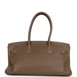 Vintage Hermes Shoulder Birkin 42 JPG Etoupe Clemence Palladium Hardware - Thumbnail View 4
