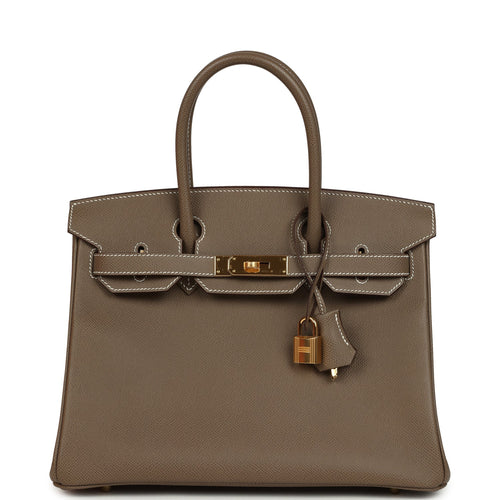 Hermes Birkin 30 Etoupe Epsom Gold Hardware