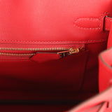 Hermes Birkin 25 Rouge Piment Swift Gold Hardware - Thumbnail View 9