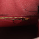 Pre-owned Hermes Birkin 30 Bourgogne Shiny Niloticus Crocodile Gold Hardware