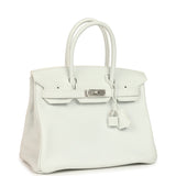 Hermes Special Order (HSS) Birkin 30 White Clemence Brushed Palladium Hardware