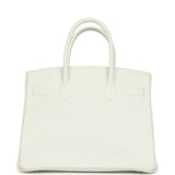 Hermes Special Order (HSS) Birkin 30 White Clemence Brushed Palladium Hardware