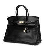Vintage Hermes Birkin 35 Black Box Gold Hardware - Thumbnail View 5
