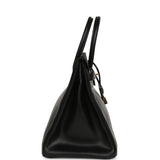 Vintage Hermes Birkin 35 Black Box Gold Hardware - Thumbnail View 3