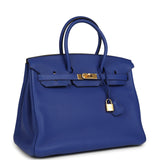 Hermes Birkin 35 Bleu Electric Togo Gold Hardware