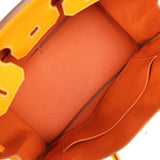 Pre-owned Hermes Birkin 35 Jaune D'or Candy Epsom Palladium Hardware