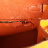 Pre-owned Hermes Birkin 35 Jaune D'or Candy Epsom Palladium Hardware