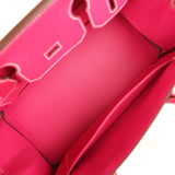 Pre-owned Hermes Birkin 30 Rose Tyrien Epsom Gold Hardware