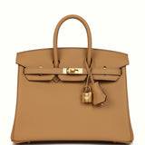 Hermes Birkin 25 Biscuit Swift Gold Hardware - Thumbnail View 1