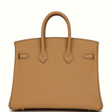 Hermes Birkin 25 Biscuit Swift Gold Hardware - Thumbnail View 4