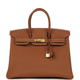 Hermes Birkin 35 Gold Togo Gold Hardware - Thumbnail View 1