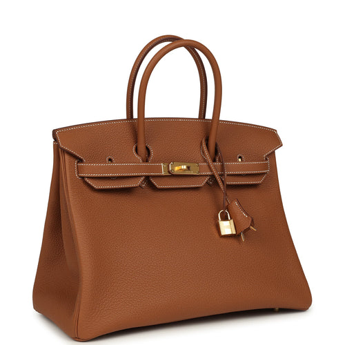 Hermes Birkin 35 Gold Togo Gold Hardware