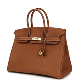 Hermes Birkin 35 Gold Togo Gold Hardware - Thumbnail View 3