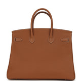 Hermes Birkin 35 Gold Togo Gold Hardware - Thumbnail View 5