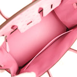 Hermes Birkin 25 Bubblegum Ostrich Palladium Hardware