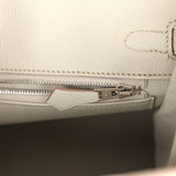 Hermes Birkin 25 Beton Matte Alligator Palladium Hardware - Thumbnail View 9