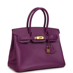 Hermes Birkin 30 Anemone Epsom Gold Hardware