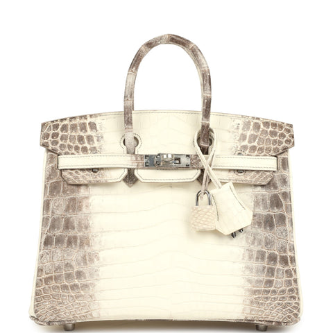 Hermes Birkin 25 Himalaya Niloticus Crocodile Palladium Hardware