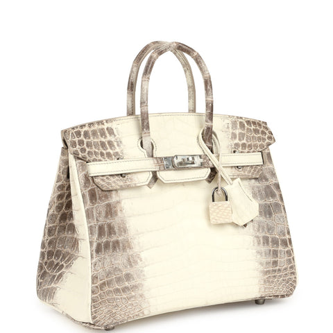Hermes Birkin 25 Himalaya Niloticus Crocodile Palladium Hardware