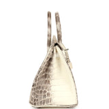 Hermes Birkin 25 Himalaya Niloticus Crocodile Palladium Hardware - Thumbnail View 3