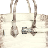 Hermes Birkin 25 Himalaya Niloticus Crocodile Palladium Hardware - Thumbnail View 7
