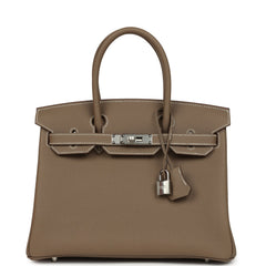Hermes Birkin 30 Etoupe Togo Palladium Hardware