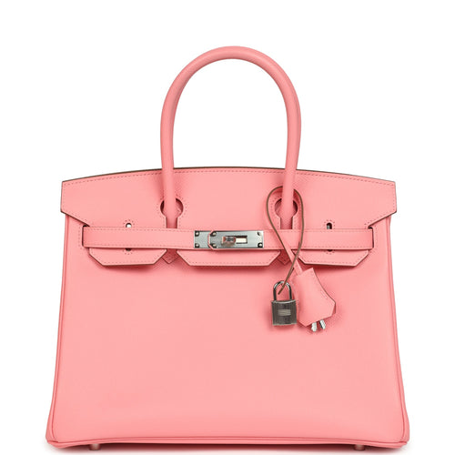 Hermes Birkin 30 Rose Confetti Epsom Palladium Hardware