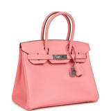 Hermes Birkin 30 Rose Confetti Epsom Palladium Hardware