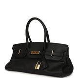 Vintage Hermes Shoulder Birkin 42 JPG Black Clemence Gold Hardware - Thumbnail View 5