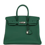 Hermes Birkin 35 Vert Moyen Togo Palladium Hardware