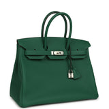 Hermes Birkin 35 Vert Moyen Togo Palladium Hardware
