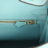 Pre-owned Hermes Birkin 30 Bleu Saint-Cyr Clemence Gold Hardware