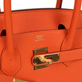 Hermes Birkin 30 Feu Togo Gold Hardware