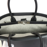 Hermes Birkin 35 A L'Envers Black-Ecru Toile H Canvas and Black Volupto Palladium Hardware