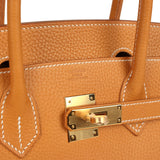 Hermes Birkin Sellier 30 Naturel Sable Vache Naturel Graine Gold Hardware - Thumbnail View 7