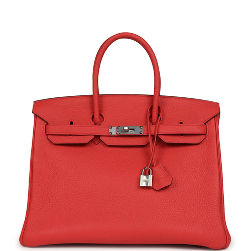 Hermes Birkin 35 Bougainvillea Clemence Palladium Hardware