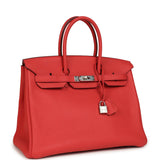 Hermes Birkin 35 Bougainvillea Clemence Palladium Hardware