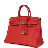 Hermes Birkin 35 Bougainvillea Clemence Palladium Hardware