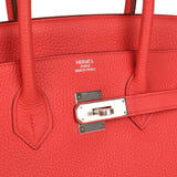 Hermes Birkin 35 Bougainvillea Clemence Palladium Hardware
