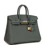 Hermes Birkin 25 Vert Amande Togo Gold Hardware