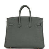 Hermes Birkin 25 Vert Amande Togo Gold Hardware