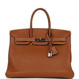 Pre-owned Hermes Birkin 35 Gold Togo Palladium Hardware - Thumbnail View 1