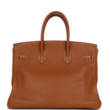 Pre-owned Hermes Birkin 35 Gold Togo Palladium Hardware - Thumbnail View 4