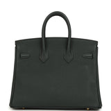 Hermes Birkin 25 Vert Fonce Togo Gold Hardware