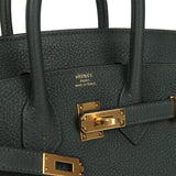 Hermes Birkin 25 Vert Fonce Togo Gold Hardware