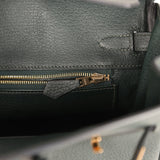 Hermes Birkin 25 Vert Fonce Togo Gold Hardware