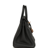 Hermes Birkin 25 Black Togo Rose Gold Hardware