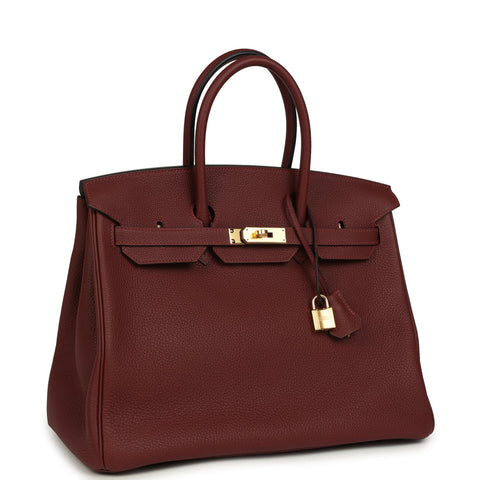 Hermes Birkin 35 Rouge H Togo Gold Hardware
