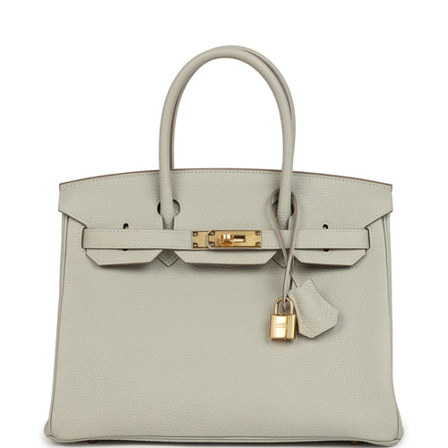 Hermes Birkin 30 Gris Perle Togo Gold Hardware