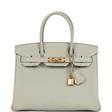 Hermes Birkin 30 Gris Perle Togo Gold Hardware - Thumbnail View 1